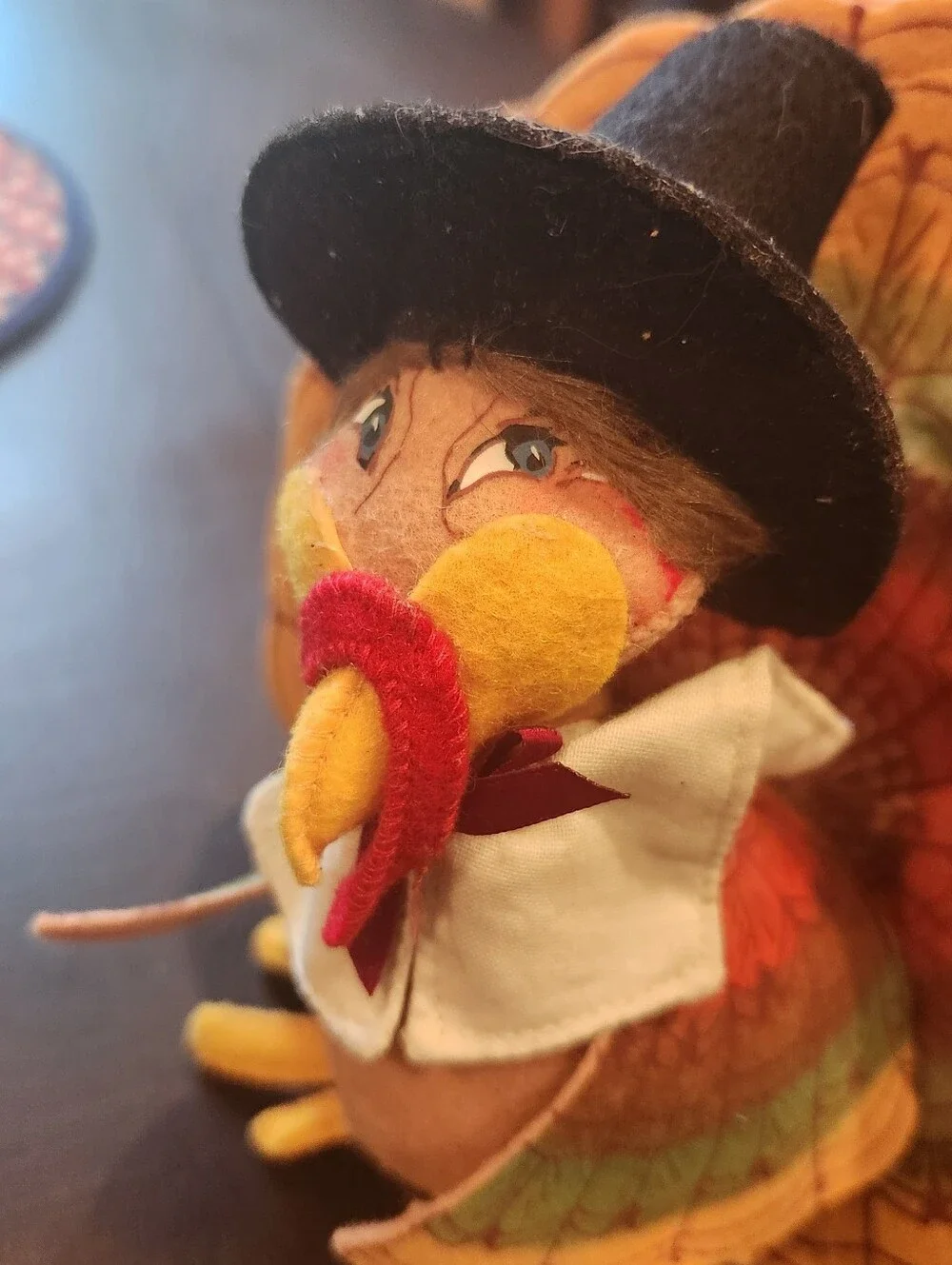 Annalee Thanksgiving Harvest Turkey Pilgrim Centerpiece Fall Decor 6
